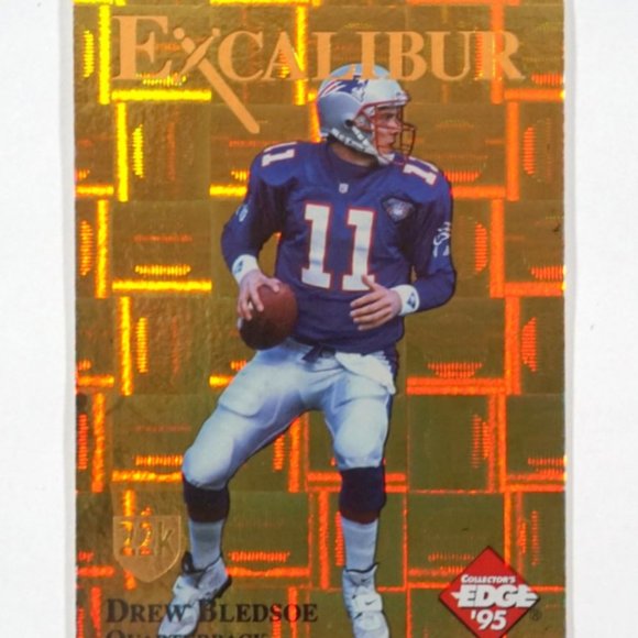 1995 Collector's Edge Excalibur 22K Gold Shield Prism /250 Drew Bledsoe #15.1 - Picture 1 of 2